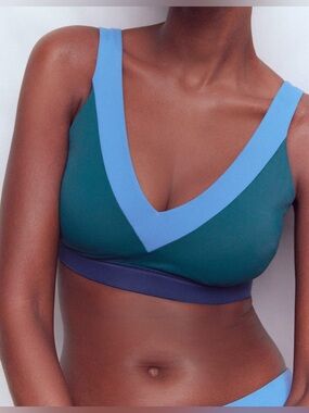 New  Boden Women’s Campania Cross-back Bikini Top Size 4